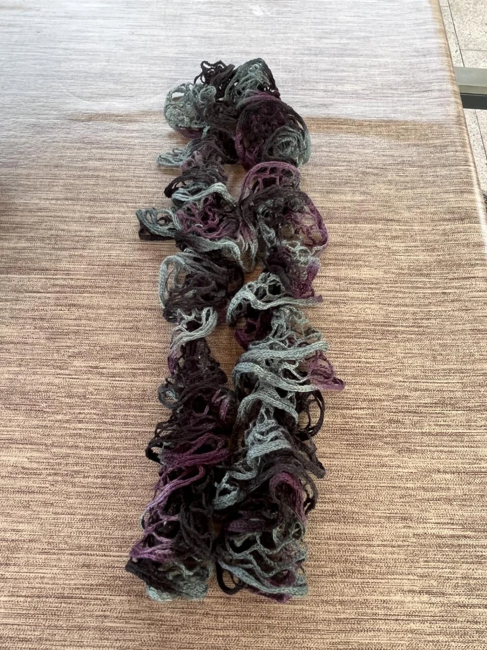 Snood scarf Schal bufanda sjaal scairf sciarpa lenço Gray Black Purple lo – photo 2